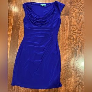 Lauren Ralph Lauren beautiful Ruched Cowl Strechy Sleeveless Dress